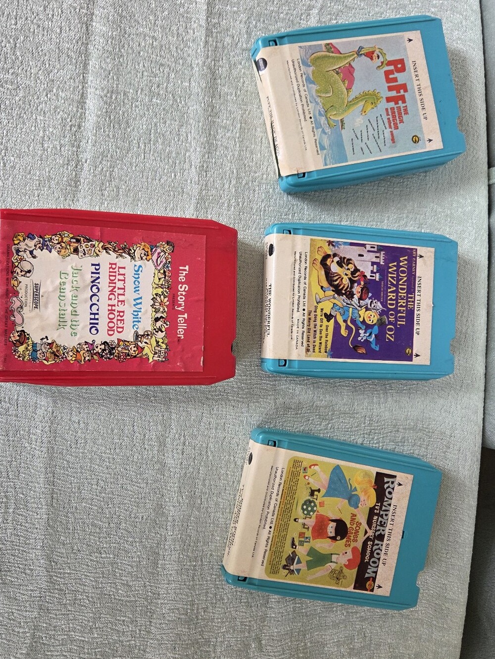4 Classic Kids 8 Track Tapes.